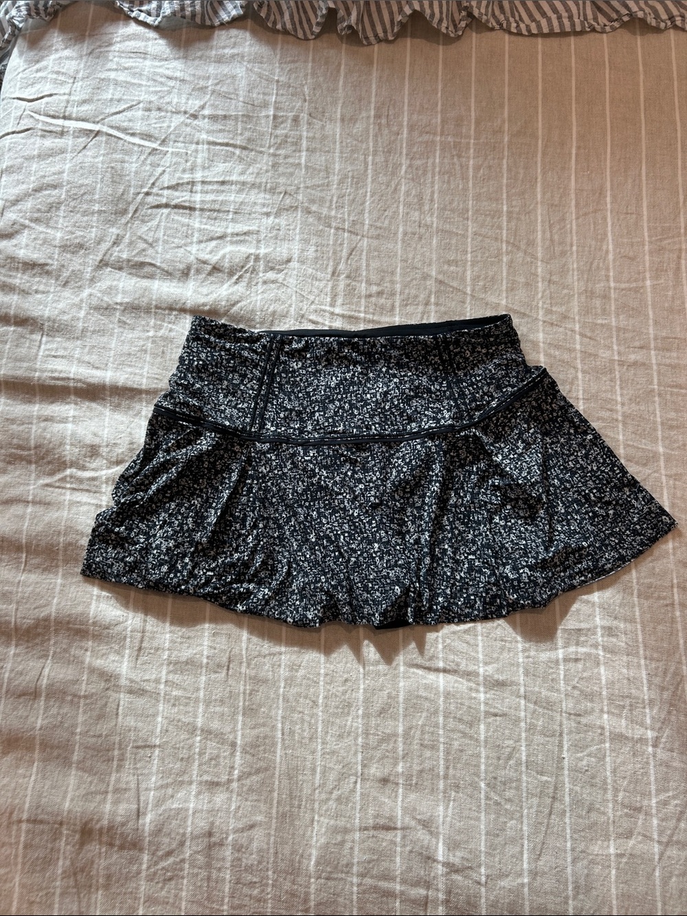 lululemon athletica Black and White Speckle Athletic Skort